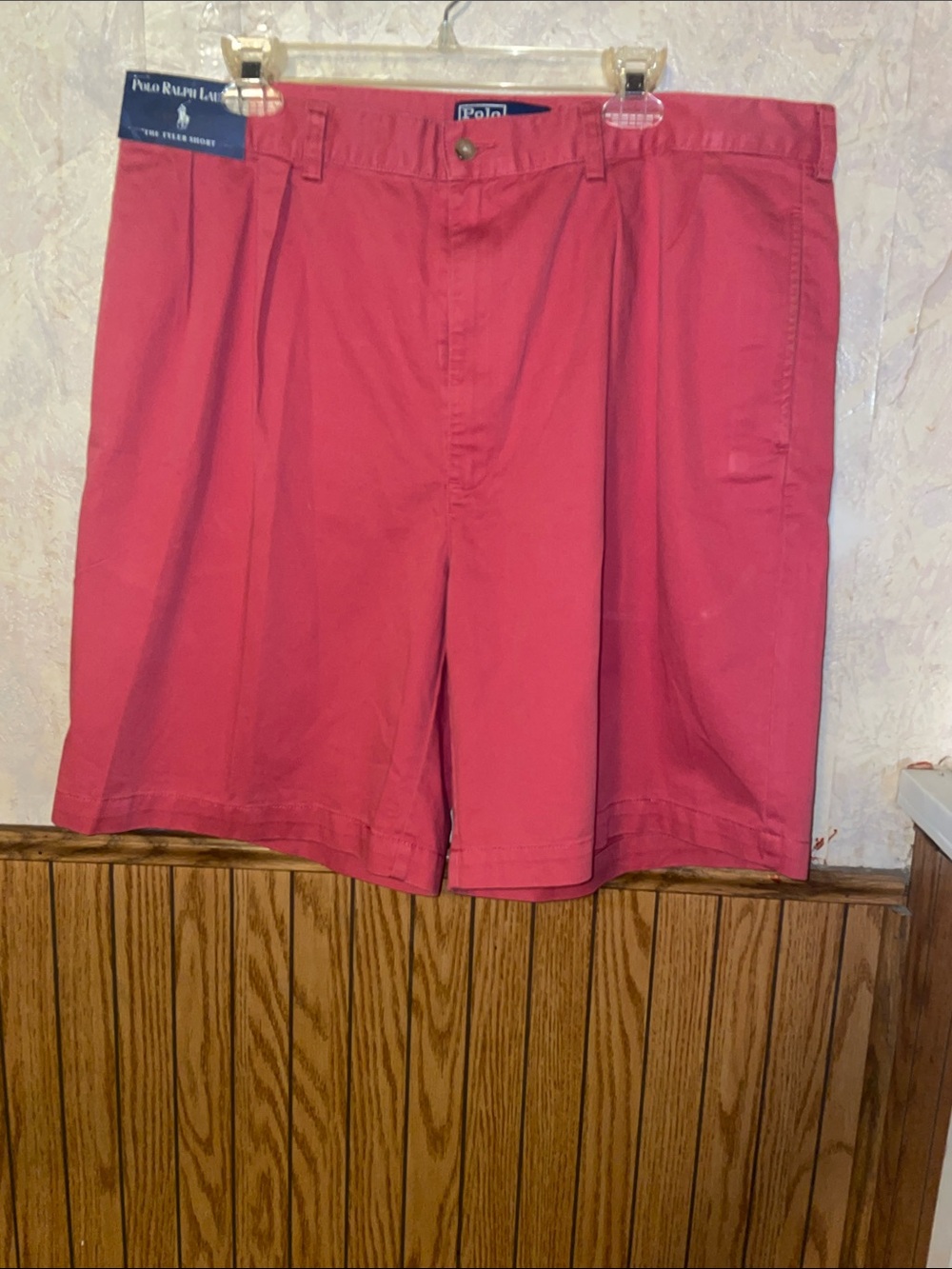 Vintage coral pleated polo Ralph Lauren chino shorts (40)(nwt)